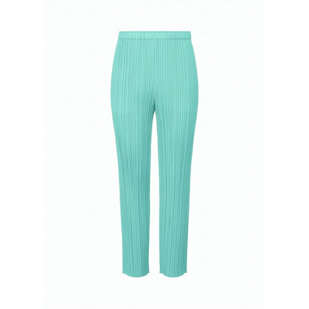 PLEATS PLEASE Cropped Green Pleated Training Pants